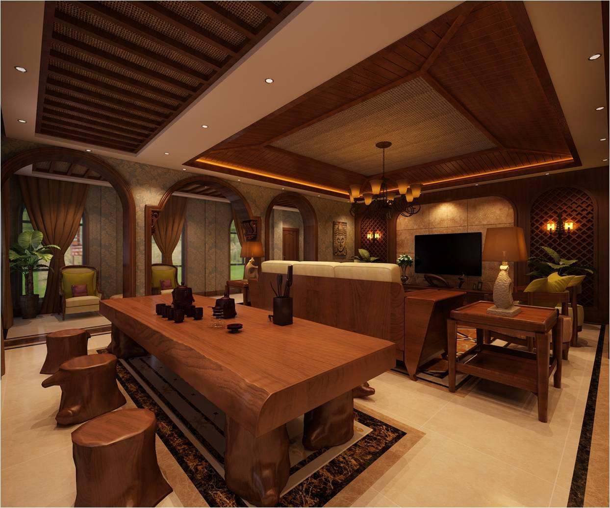 别墅客厅装修效果图