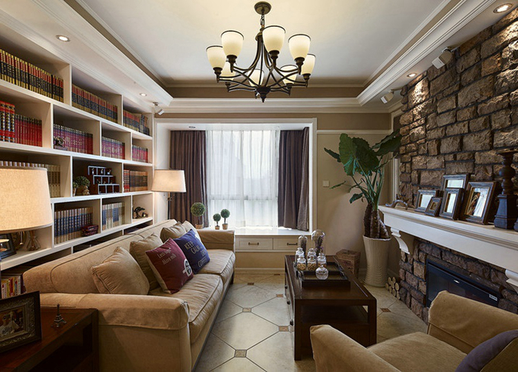 100平米户型客厅装修效果图