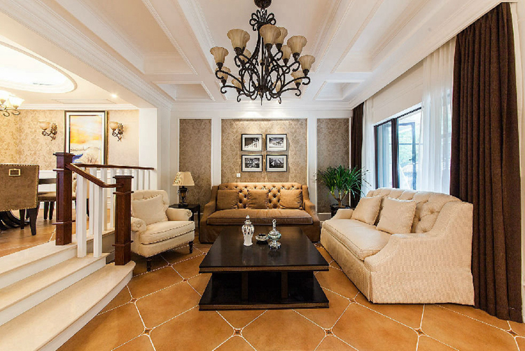 100平米户型客厅装修效果图