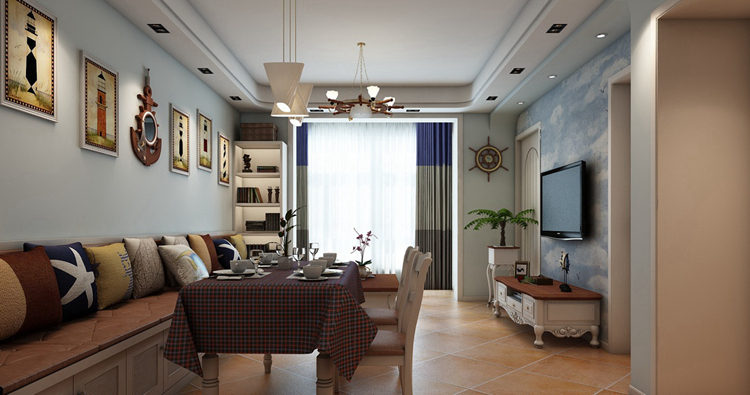 100平米地中海风格装饰效果图