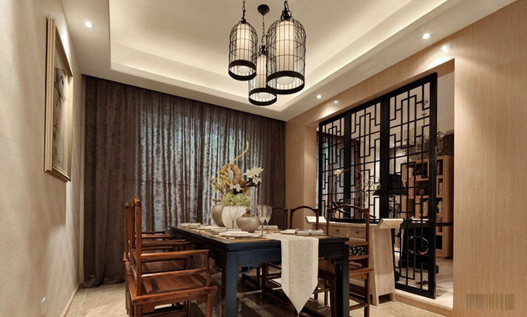 200多平别墅装修中式效果图